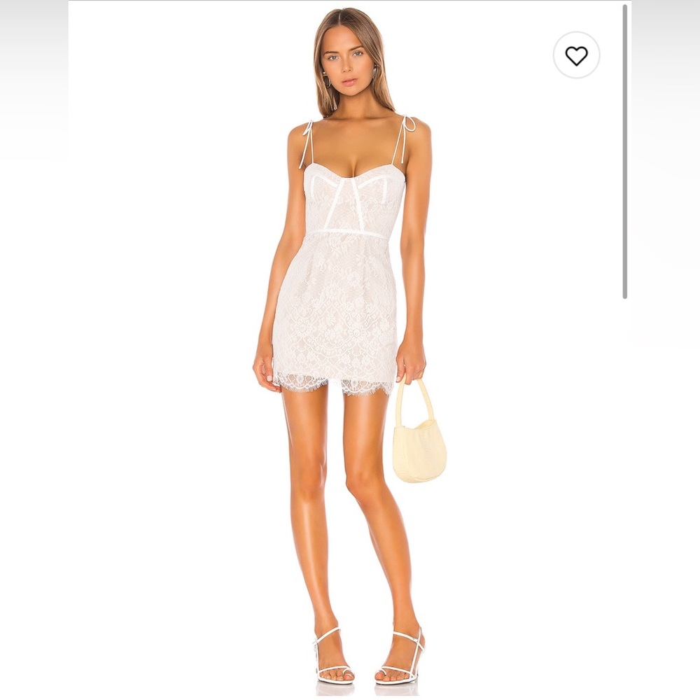 NWT Lottie Lace Bustier Dress in White